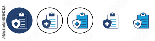 Medical insurance icon vector. health insurance icon
