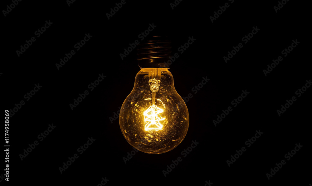 Minimalist light bulb for ideas concept Minimalist light bulb for ideas concept