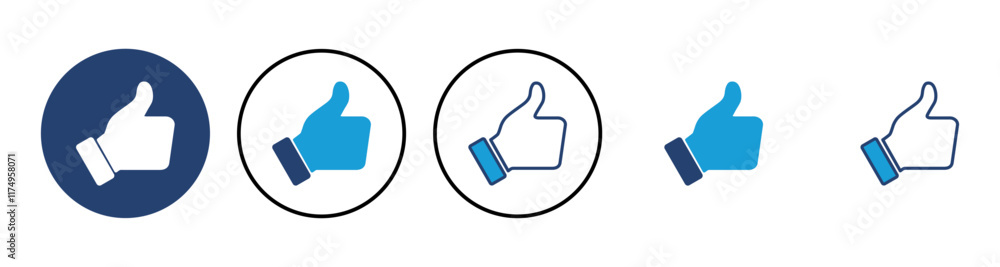 Thumbs up icon vector. Hand like. Like icon vector. Thumbs up icon vector. Hand like. Like icon vector.