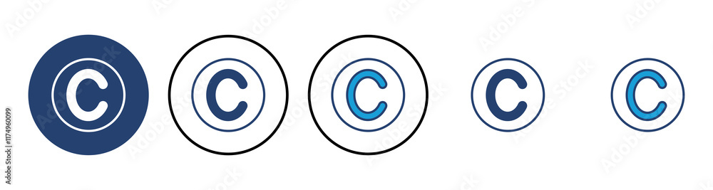 Copyright icon vector. copyright symbols Copyright icon vector. copyright symbols