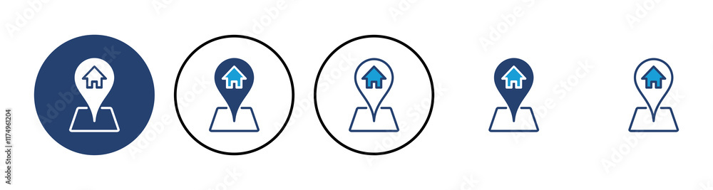 address icon vector. home location icon vector address icon vector. home location icon vector