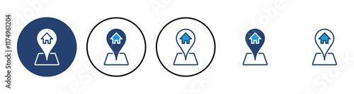 address icon vector. home location icon vector