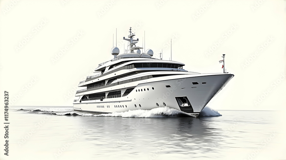 Majestic yacht glides across tranquil waters, a symbol of opulence and freedom. Its sleek design cuts through the waves, leaving a mesmerizing wake. Majestic yacht glides across tranquil waters, a symbol of opulence and freedom. Its sleek design cuts through the waves, leaving a mesmerizing wake.