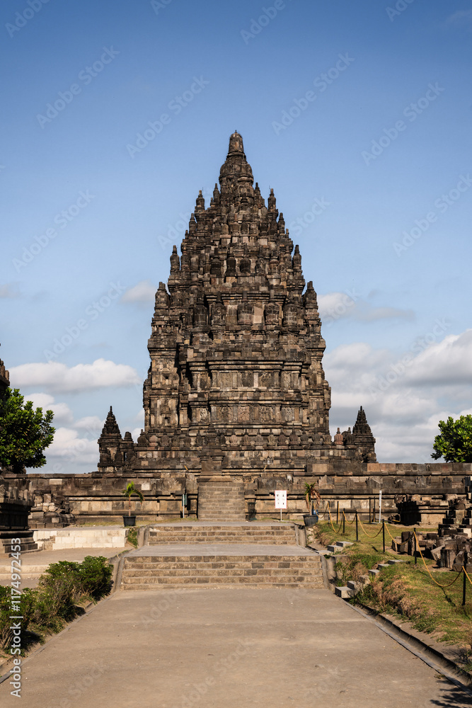 Prambanan temple on a sunny day, Yogyakarta, Java, Indonesia Prambanan temple on a sunny day, Yogyakarta, Java, Indonesia