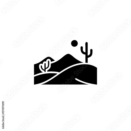 Desert icon on transparent background
