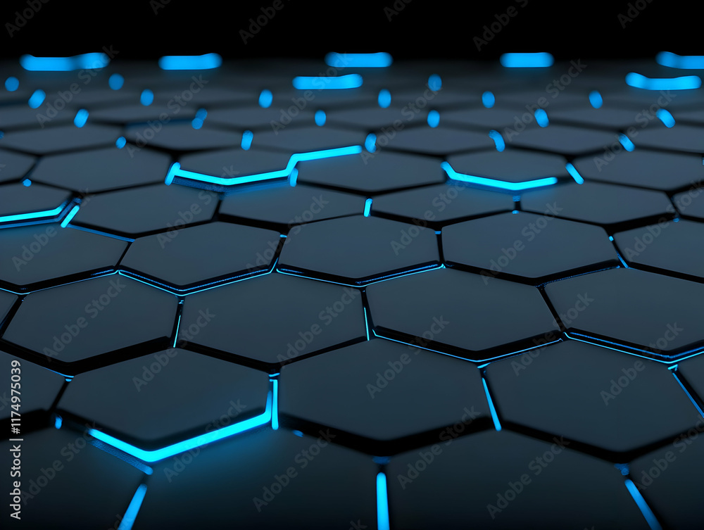 Fototapeta premium Abstract 3D Hexagon Background
