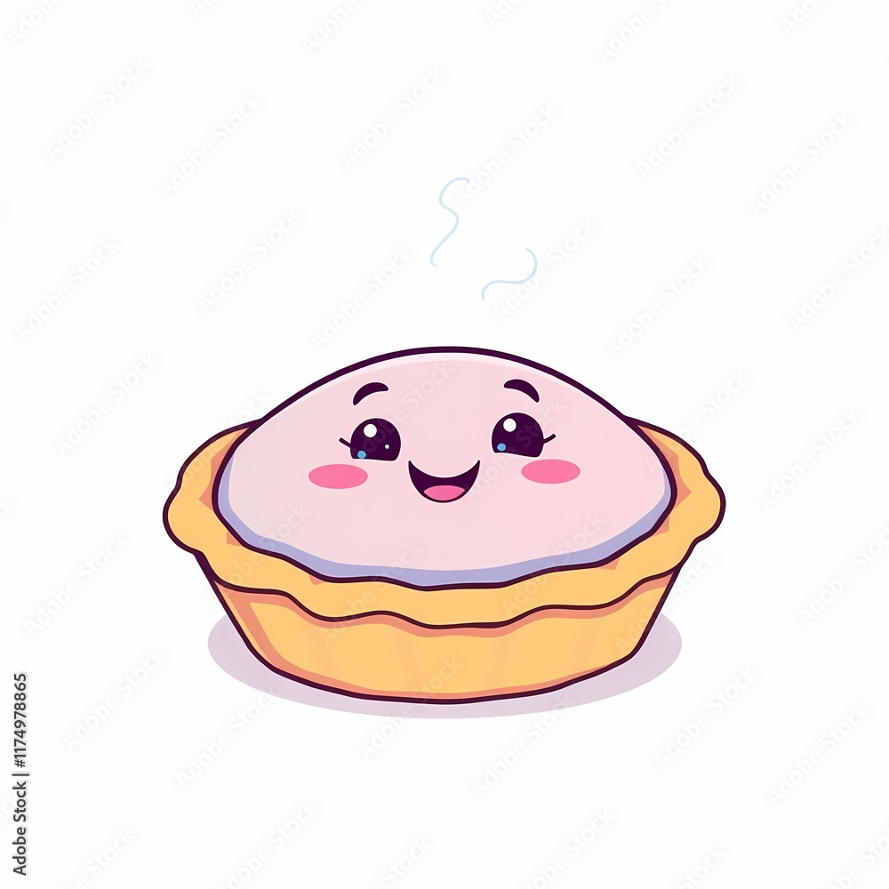 Happy Pastel Pie: Kawaii Pastel Pie Character Design Happy Pastel Pie: Kawaii Pastel Pie Character Design