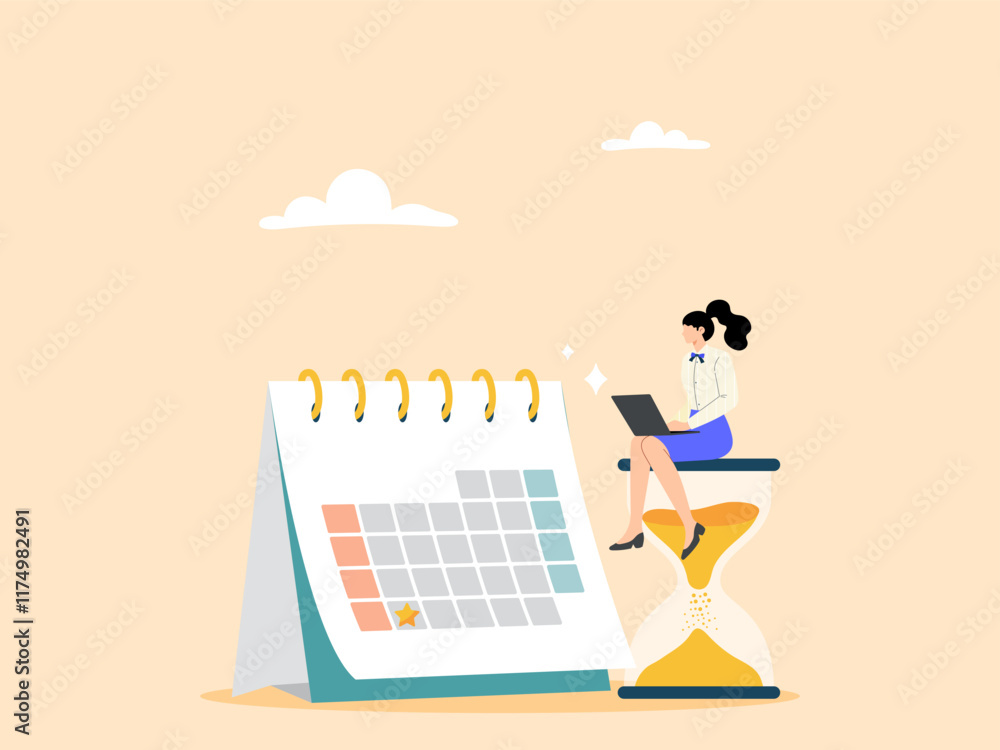 Time management and scheduling or setting a deadline calendar Time management and scheduling or setting a deadline calendar