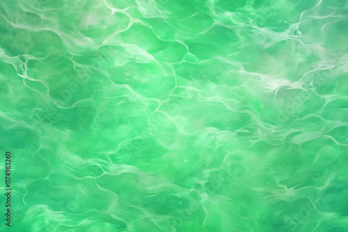 Abstract green texture, fluid design, watercolor style, vibrant colors, soothing background, artistic wallpaper.