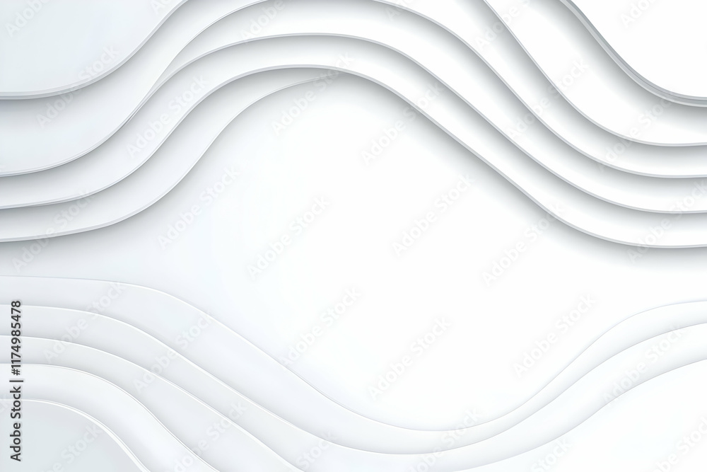 Abstract White Wave 3D Background Abstract White Wave 3D Background