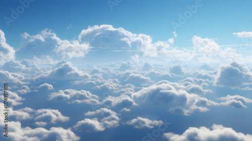 digital vintage blue sky and white clouds graphics poster background photo