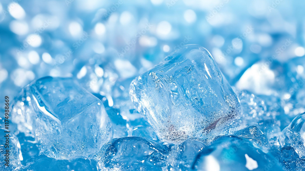 winter cold blue ice cube texture background Close up of ice cubes winter cold blue ice cube texture background Close up of ice cubes
