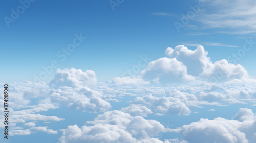 Wallpaper Mural digital vintage blue sky and white clouds graphics poster background Torontodigital.ca