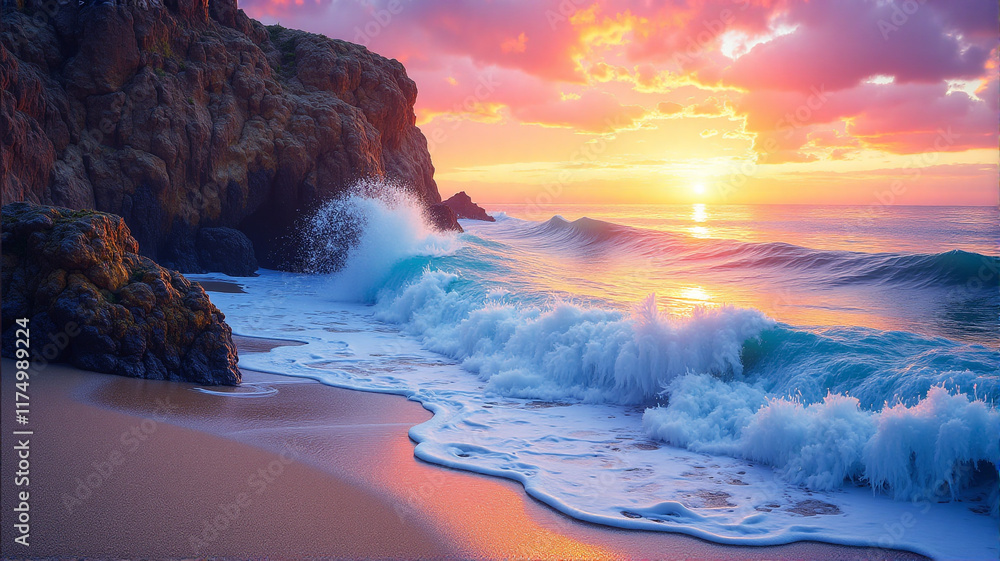 Fototapeta premium sunset over the sea