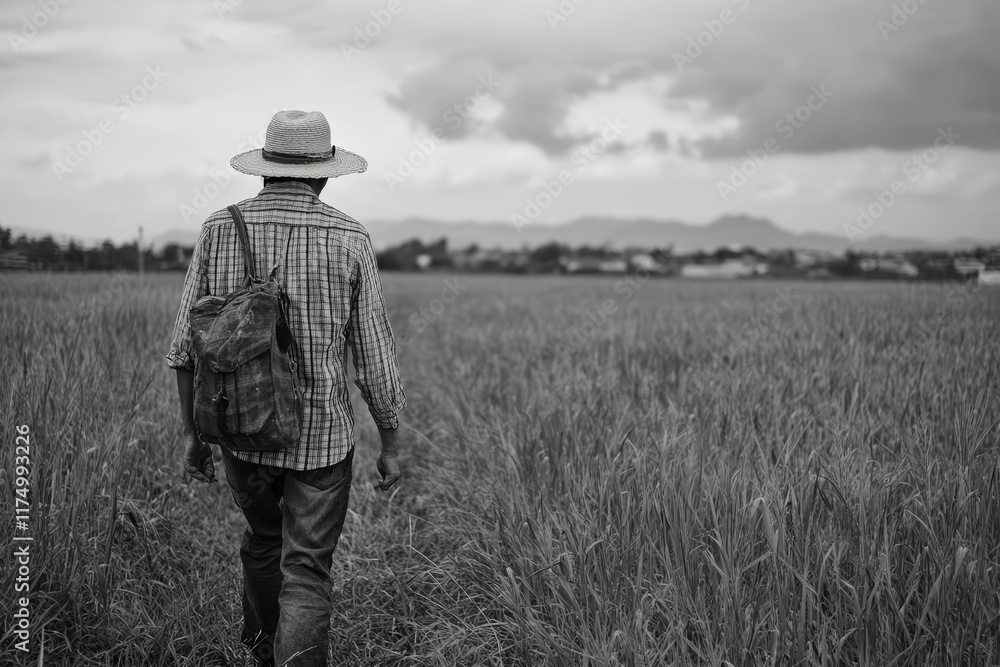 A weary modern man escapes the chaos of city life for the peaceful solitude of the countryside