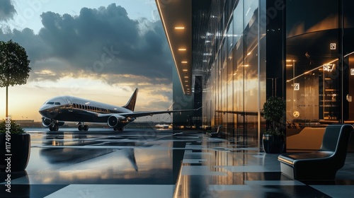 This futuristic airport concept envisions a world of next-gen aviation and cutting-edge technology.