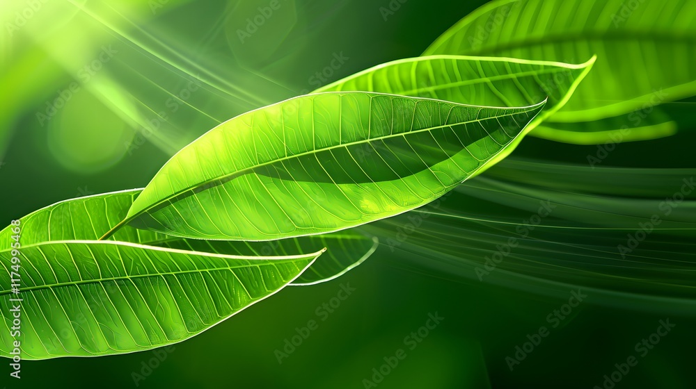 Serene Leaf Dance: Natural Calmness in Gentle Wind Motion Serene Leaf Dance: Natural Calmness in Gentle Wind Motion