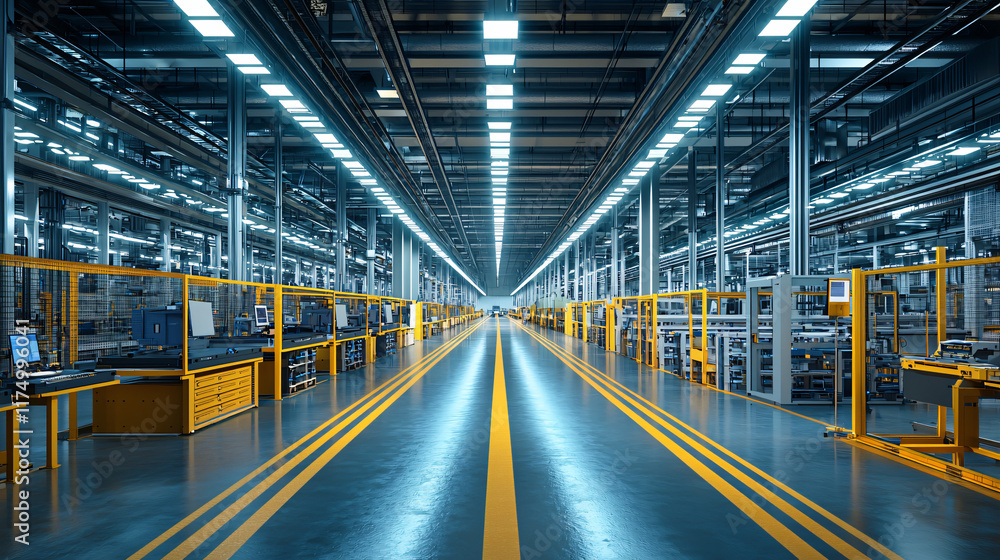 Modern Factory Interior Automated Production Line (1) Modern Factory Interior Automated Production Line (1)