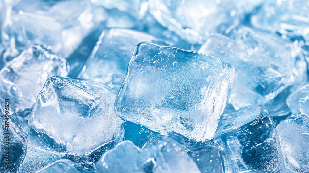Close up ice cube background, winter blue ice cube texture background. Close up ice cube background, winter blue ice cube texture background.