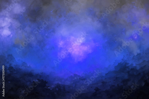 Abstract blue background, soft texture, atmospheric design, artistic gradient, digital painting, calming colors.