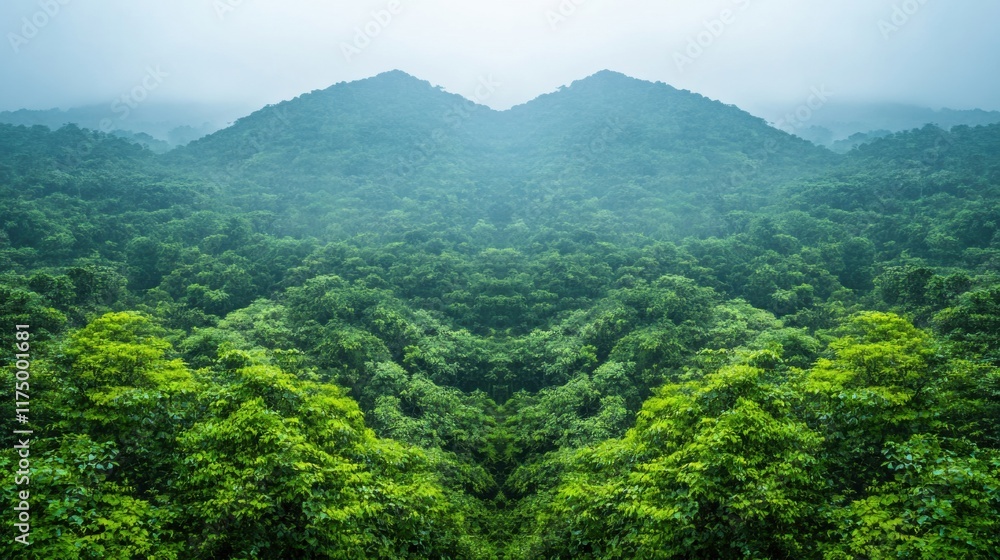 Obraz premium Misty Green Mountains