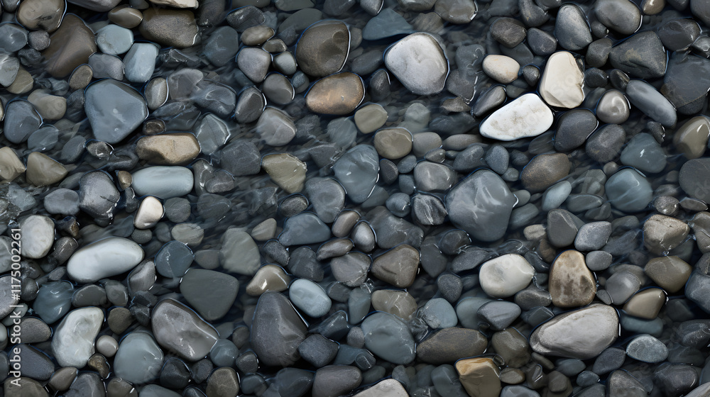 Digital gray stone creek abstract graphics poster background