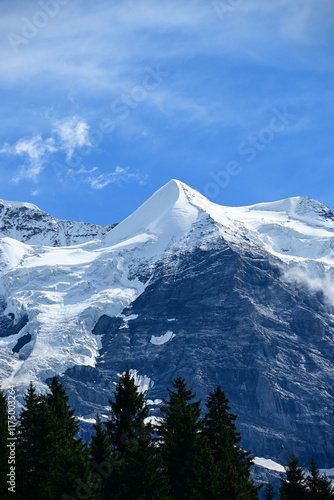 Silberhorn Mountain Peak, Bernese Oberland, Switzerland photo