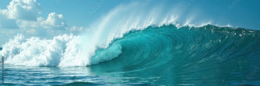 Deep ocean waves crash, swirling turquoise foam , marine, turquoise Deep ocean waves crash, swirling turquoise foam , marine, turquoise