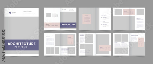 Architecture Portfolio, Digital Portfolio and Personal Portfolio Template, Pamphlet Brochure Design