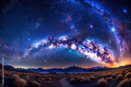 Wallpaper Mural Panoramic Starry Night Sky, Celestial Landscape, Galactic Panorama, Night Sky Photography Torontodigital.ca