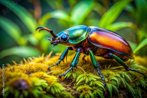 Panoramic View of a Pincer Beetle in its Natural Habitat photo