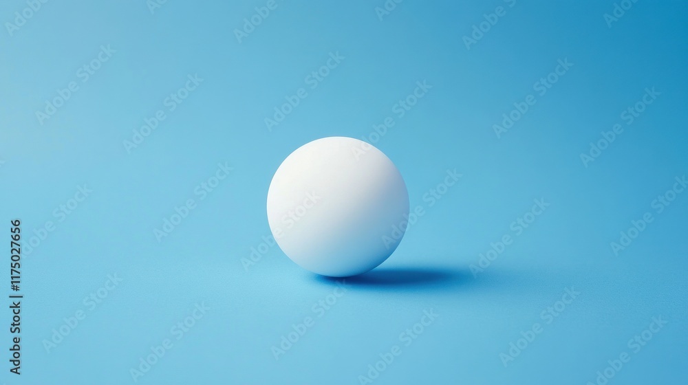 Minimalist White Sphere on Blue Background: A Study in Simplicity and Form Minimalist White Sphere on Blue Background: A Study in Simplicity and Form