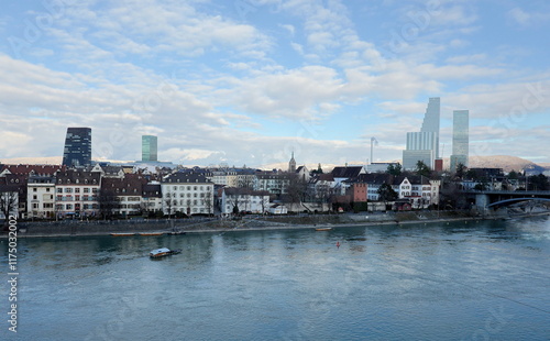 Wallpaper Mural Rheinufer in Kleinbasel im Winter Torontodigital.ca