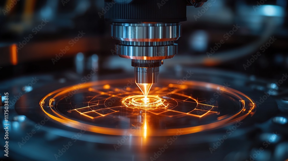 High-Precision Laser Cutting Machine in Operation High-Precision Laser Cutting Machine in Operation