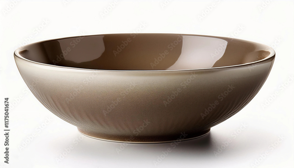 Brown ceramic bowl with intricate textures, ideal for serving food or decor. This elegant dishware piece is versatile for kitchens, dining rooms, or decorative purposes. Isolated on white background Brown ceramic bowl with intricate textures, ideal for serving food or decor. This elegant dishware piece is versatile for kitchens, dining rooms, or decorative purposes. Isolated on white background
