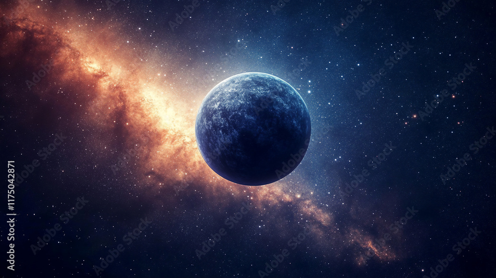Fototapeta premium Ethereal celestial body with intense starlight in a surreal atmosphere 