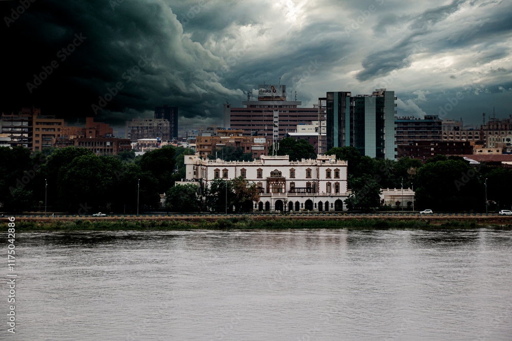 Fototapeta premium Sudan capital Khartoum with the presidential palace from British colonial times