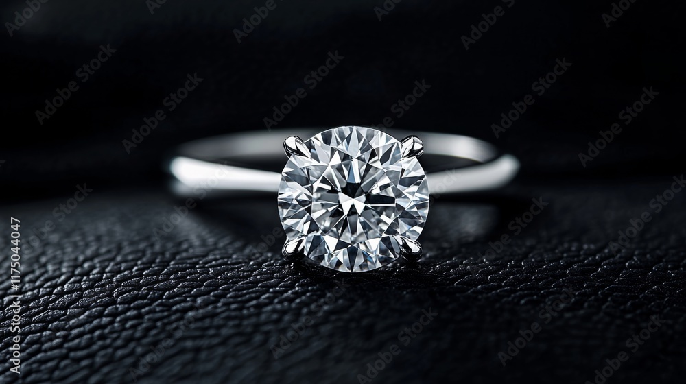 A single diamond glowing under a beam of light, with a dark, textured background for dramatic contrast and elegance A single diamond glowing under a beam of light, with a dark, textured background for dramatic contrast and elegance