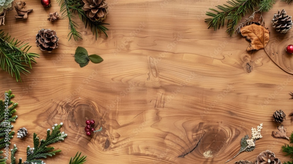 Naklejka premium Top-View Wood/Plywood Backdrop and a Light Wooden Table with Nature Pattern & Color Set Against an Abstract Background