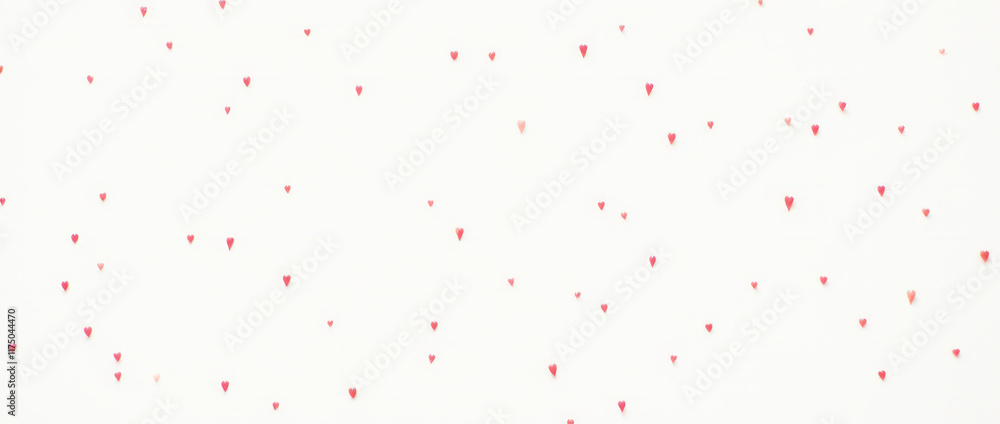 A Minimalist White Background with Small Evenly Spaced Red Heart-Shaped Polka Dots Forming a Pattern A Minimalist White Background with Small Evenly Spaced Red Heart-Shaped Polka Dots Forming a Pattern