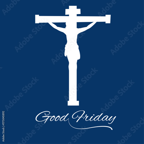 Good Friday. Background with wooden cross, Vector illustration