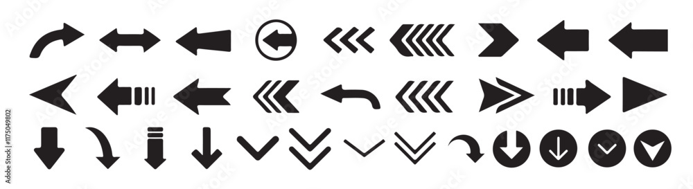 Arrow icon set. Arrow. Cursor. Collection different arrows sign. Black vector arrows icons.Vector illustration eps 10 Arrow icon set. Arrow. Cursor. Collection different arrows sign. Black vector arrows icons.Vector illustration eps 10