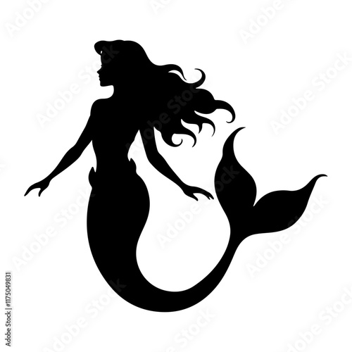 Mermaid Silhouette Designs for Canvas Prints