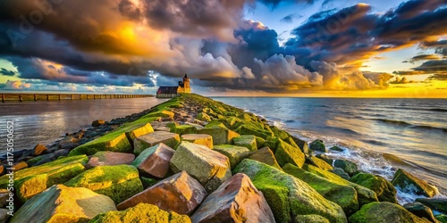 Paull, East Yorkshire: Coastal Flood Defense Rock Armours photo