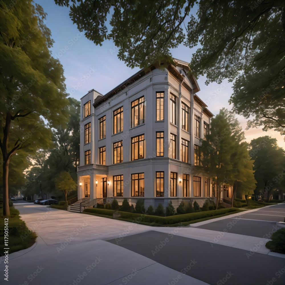 Naklejka premium Elegant Mansion in Classic Style