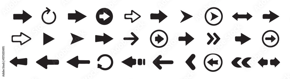 Arrow icon set. Arrow. Cursor. Collection different arrows sign. Black vector arrows icons.Vector illustration eps 10 Arrow icon set. Arrow. Cursor. Collection different arrows sign. Black vector arrows icons.Vector illustration eps 10