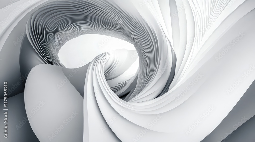 Fototapeta premium Dynamic Fluidity in Monochrome Abstract Design with Elegant Curves and Waves