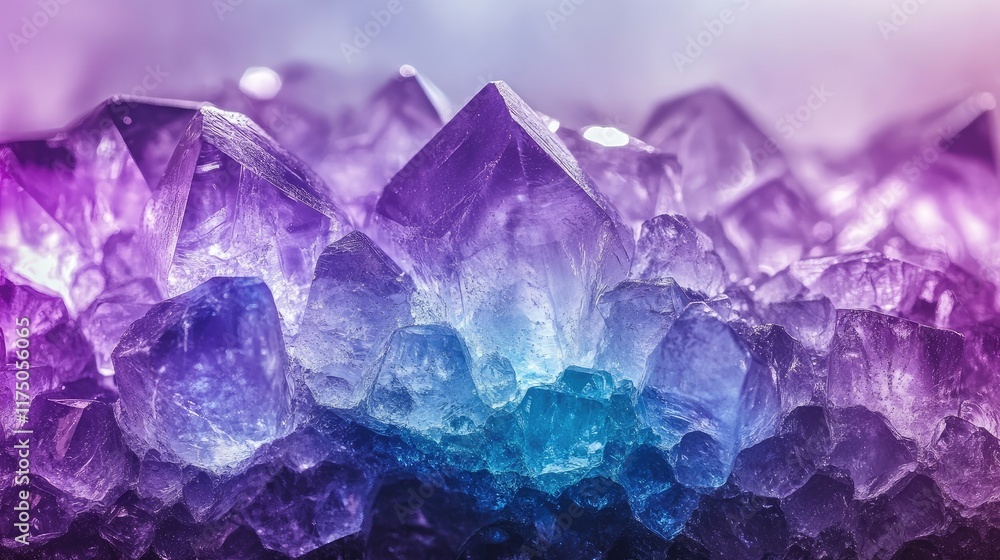Fototapeta premium Abstract Dark Blue Purple Crystal Ice Background with Pearlescent Texture and Shimmering Light Reflections