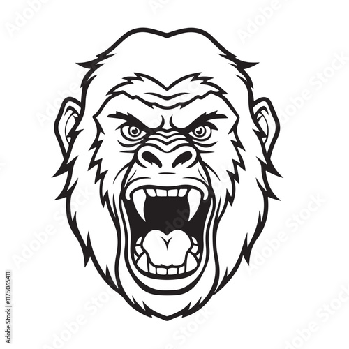 Wallpaper Mural  A gorilla head vector artwork illustration Torontodigital.ca