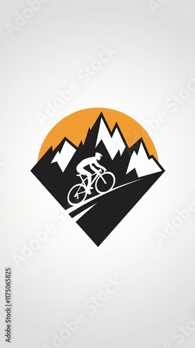 set of icons of mountain